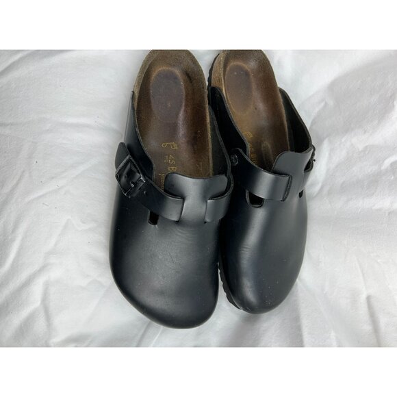 Birkenstock Boston Smooth Black Faux Leather size M12 / 45 EU - Picture 4 of 7